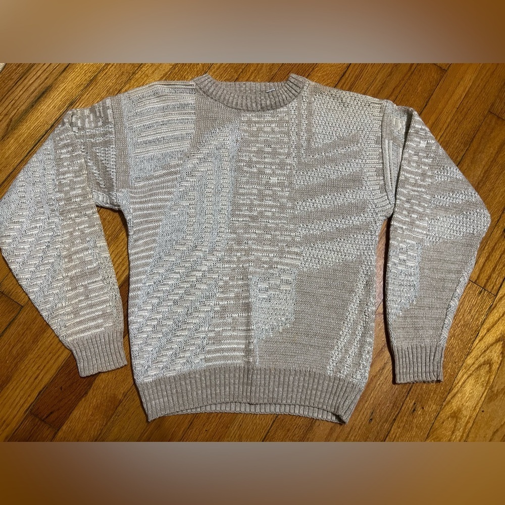 Vintage Saturdays 89‎  Men's Sweater Chunky Knit Crewneck Long Sleeve Size M